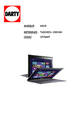 Asus Taichi 31 Serie Manuel Électronique