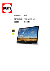 Acer P238HLBMII Guide De L'utilisateur