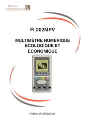 Francaise d'Instrumentation FI 202MPV Notice D'utilisation