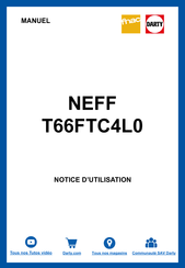 NEFF T66FTC4L0 Manuel D'utilisation