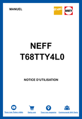 NEFF T68 Y4 Série Manuel D'utilisation