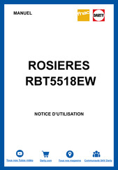 ROSIERES RBT5518EW Notice D'utilisation