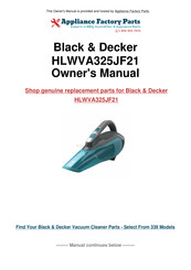 Black & Decker HLWVA325JF21 Mode D'emploi