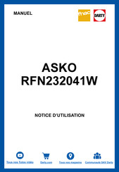 Asko RFN232041W Notice D'utilisation