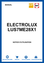 Electrolux LUS7ME28X Notice D'utilisation