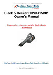 Black & Decker HHVK415B01 Mode D'emploi