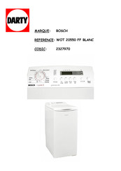 Bosch WOT20550FF Notice D'utilisation Et D'installation