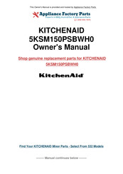 KitchenAid 5KSM150PSBWH0 Mode D'emploi