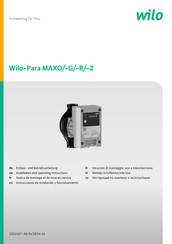 Wilo Para MAXO F41 Serie Notice De Montage Et De Mise En Service