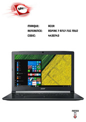 Acer ASPIRE 7 A717-71G 70U2 Manuel D'utilisation