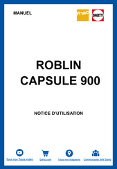 ROBLIN CAPSULE 900 SM Manuel D'utilisation