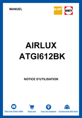 AIRLUX ATGI612BK Notice D'utilisation