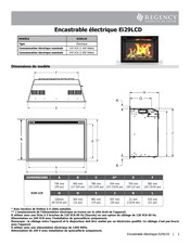 Regency Ei29LCD Consignes D'installation