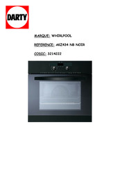 Whirlpool AKZ434 NB Notice D'emploi