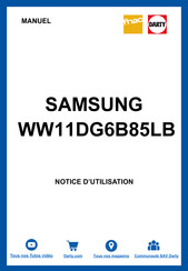 Samsung WW11DG6B85LB Manuel D'utilisation