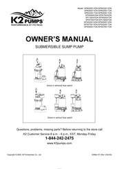 K2 Pumps SPI05004VDK Notice D'utilisation