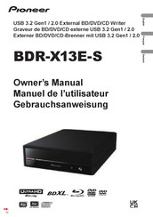 Pioneer BDR-X13E-S Manuel De L'utilisateur