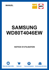 Samsung WD80T4046EW Manuel D'utilisation