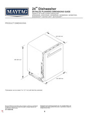 Maytag MDFS3924R Serie Guide De Dimensions