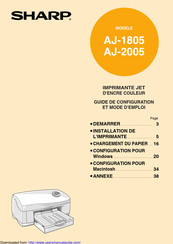 Sharp AJ-2005 Guide De Configuration Et Mode D'emploi