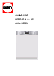 Miele G 1344 SCI Mode D'emploi