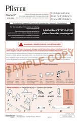 Pfister Vaneri BTB-VRI3GS Guide D'installation