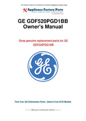 GE GDF520PGD1BB Manuel D'utilisation