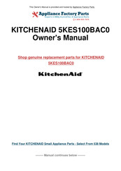 KitchenAid ARTISAN 5KES100 Espresso Machine Guide D'utilisation