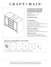 CRAFT+MAIN LANAGAN LCSTV4822D Instructions D'assemblage