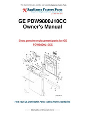 GE Profile PDW9800J10CC Manuel Du Propriétaire