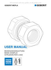 Geberit MEPLA 601.485.00.1 Mode D'emploi