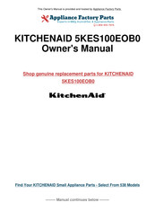 KitchenAid ARTISAN 5KES100 Espresso Machine Guide D'utilisation