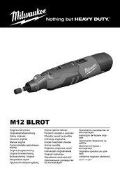 Milwaukee M12 BLROT-0 Notice Originale