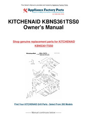 KitchenAid KBNS361TSS0 Instructions D'installation Et Guide D'utilisation Et D'entretien