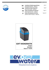 evo water SOFT MONOMATIK Guide D'installation Et Utilisation