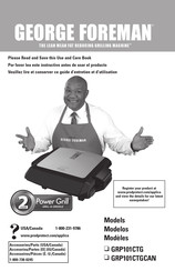 George Foreman GRP101CTGCAN Mode D'emploi