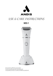 Andis WDS-1 Instructions D'utilisation Et D'entretien