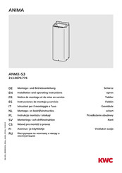 KWC ANIMA ANMX-S3 Notice De Montage Et De Mise En Service