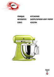 KitchenAid 5KSM175PSEGA Mode D'emploi