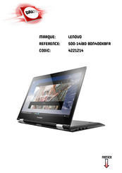 Lenovo 80N400XBFR Guide De L'utilisateur