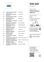 CRUZ Optiplus Rail FIX 936-520 Instructions De Montage