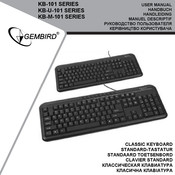 Gembird KB-U-101 Serie Manuel