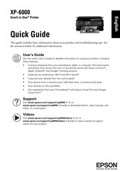 Epson Small-in-One XP-6000 Guide Rapide