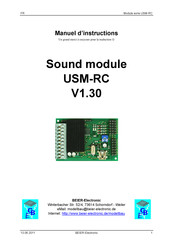 BEIER-Electronic USM-RC Manuel D'instructions