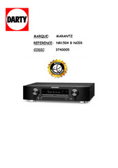 Marantz NR1504 B Manuel De L'utilisateur