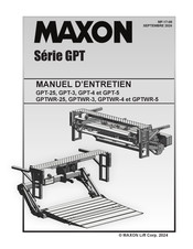 Maxon GPT Série Manuel D'entretien