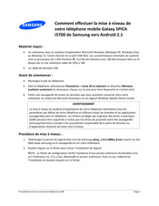 Samsung GALAXY SPICA I5700 Guide De Mise