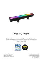 Pro Audio WW 150 RGBW Manuel D'utilisation