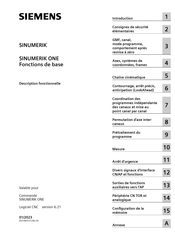 Siemens SINUMERIK ONE Consignes De Fonctionnement