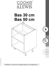 Cooke & Lewis Bas Serie Instructions D'assemblage